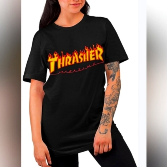 (M)🆕️🔥Thrasher🔥 Magazine Graphic T Shirt Ptp 19"×L27" - Picture 1 of 6